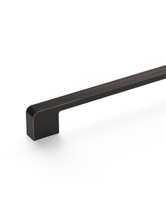 DESIGN2328 Solid Metal Minimalist Pulls | Flat Panel & Modern Shaker Cabinets (5", Matte Black)