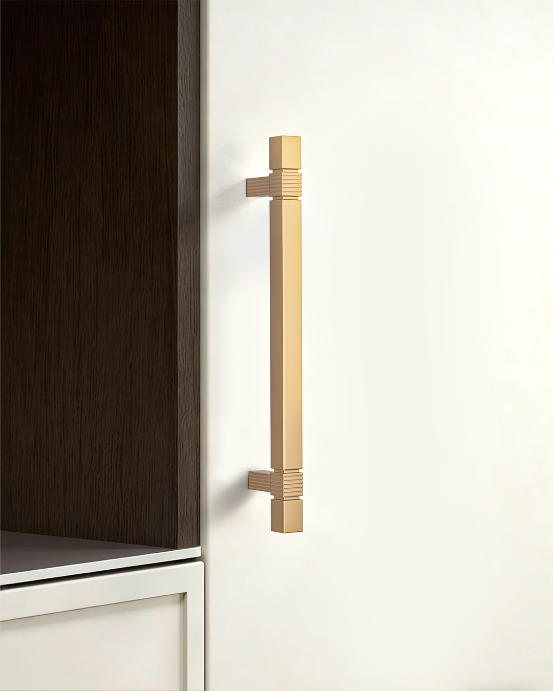 DESIGN3909 Modern Fluted Square Bar Cabinet Pulls