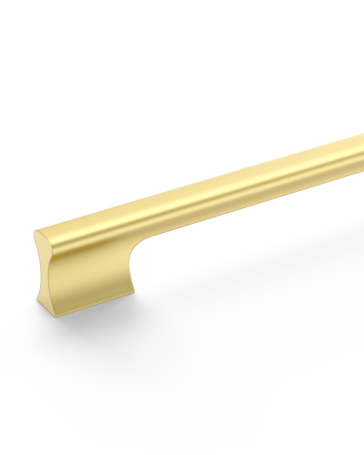 Design4504 Matte Black Solid Metal Concave Bar Pull for Modern Kitchens (5" Hole Center)