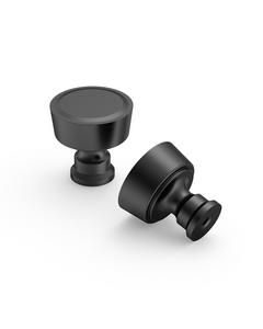DESIGN4592 Stepped Knobs | Sage Green & White Shaker Cabinets (Champagne Bronze)