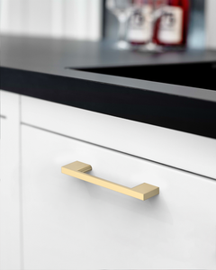DESIGN2008 Slim Rectangular Handles for Flat Panel & Shaker Cabinets | 5" Pulls, Matte Black