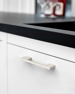 DESIGN2008 Slim Rectangular Handles for Flat Panel & Shaker Cabinets | 5" Pulls, Matte Black