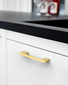 DESIGN2008 Slim Rectangular Handles for Flat Panel & Shaker Cabinets | 5" Pulls, Matte Black