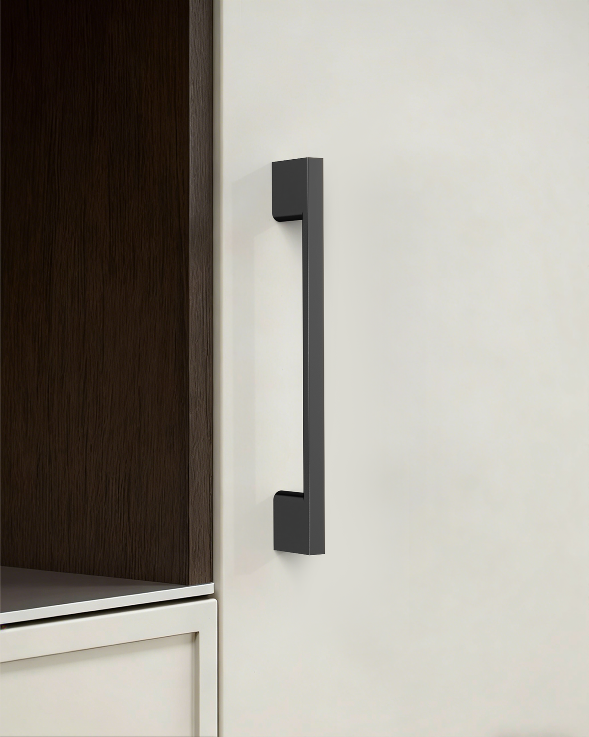 DESIGN2008 Slim Rectangular Handles for Flat Panel & Shaker Cabinets | 5" Pulls, Matte Black