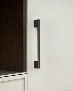 DESIGN2008 Slim Rectangular Handles for Flat Panel & Shaker Cabinets | 5" Pulls, Matte Black