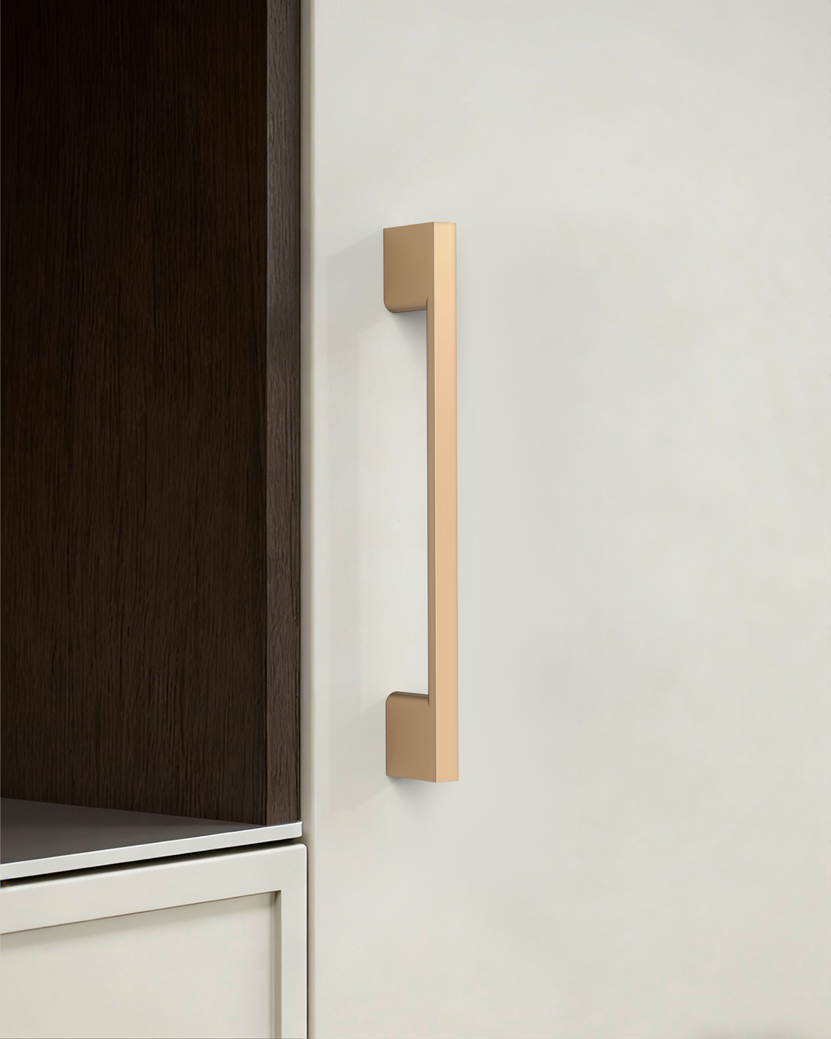 DESIGN2008 Slim Rectangular Handles for Flat Panel & Shaker Cabinets | 5" Pulls, Matte Black