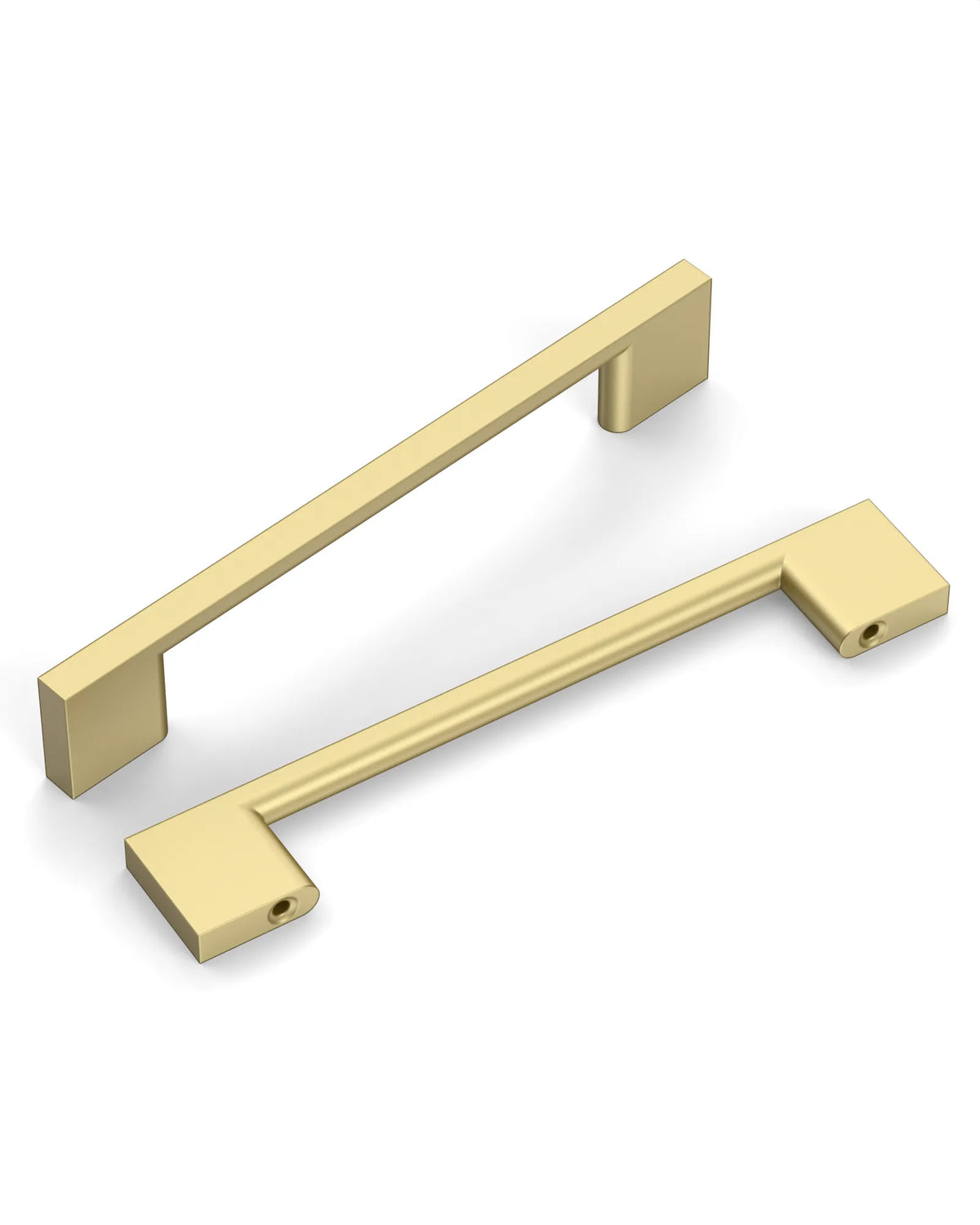 DESIGN2008 Slim Rectangular Handles for Flat Panel & Shaker Cabinets | 5" Pulls, Matte Black