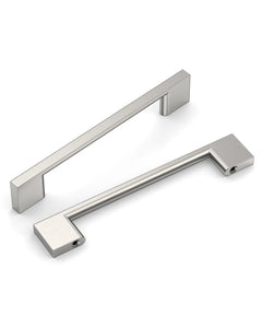 DESIGN2008 Slim Rectangular Handles for Flat Panel & Shaker Cabinets | 5" Pulls, Matte Black