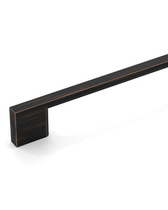 DESIGN2008 Slim Rectangular Handles for Flat Panel & Shaker Cabinets | 5" Pulls, Matte Black