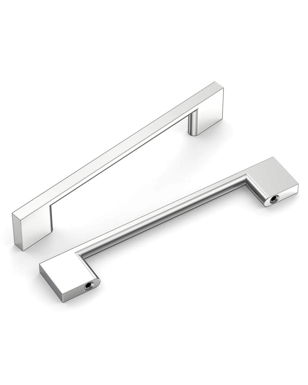 DESIGN2008 Slim Rectangular Handles for Flat Panel & Shaker Cabinets | 5" Pulls, Matte Black