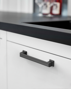 DESIGN2044 Heavy-Duty Transitional Handles for White Cabinets & Shaker Drawers | 3-3/4" Cabinet Pulls, Brushed Gold