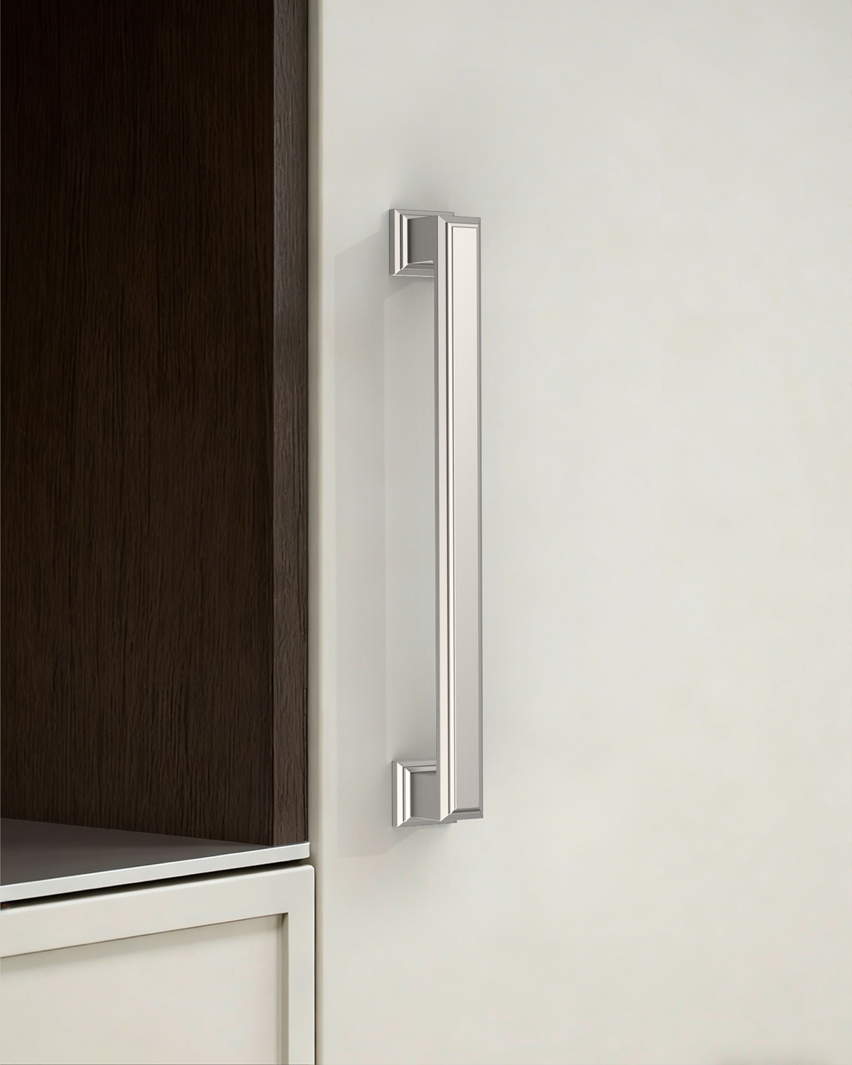 DESIGN2044 Heavy-Duty Transitional Handles for White Cabinets & Shaker Drawers | 3-3/4" Cabinet Pulls, Brushed Gold
