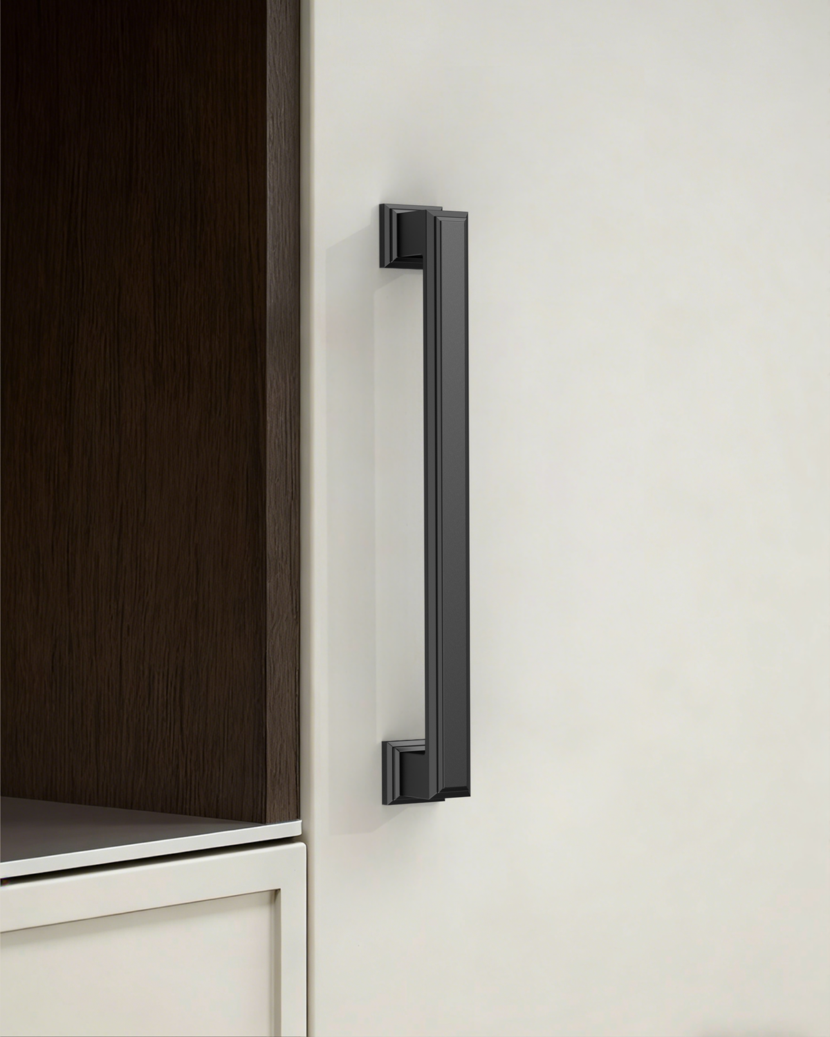 DESIGN2044 Heavy-Duty Transitional Handles for White Cabinets & Shaker Drawers | 3-3/4" Cabinet Pulls, Brushed Gold
