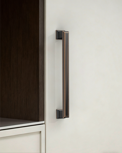 DESIGN2044 Heavy-Duty Transitional Handles for White Cabinets & Shaker Drawers | 3-3/4" Cabinet Pulls, Brushed Gold
