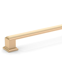 DESIGN2044 Heavy-Duty Transitional Handles for White Cabinets & Shaker Drawers | 3-3/4" Cabinet Pulls, Brushed Gold