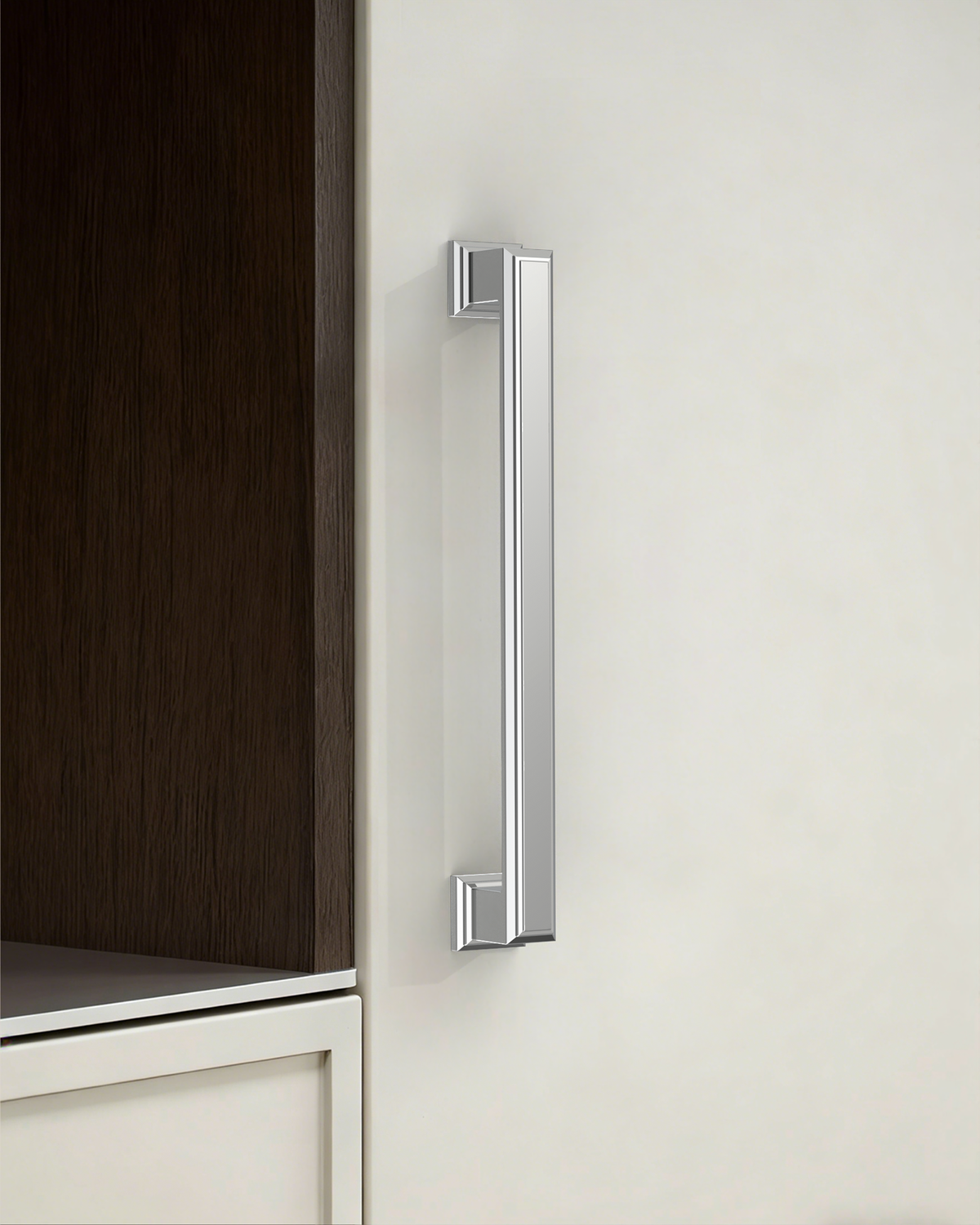 DESIGN2044 Heavy-Duty Transitional Handles for White Cabinets & Shaker Drawers | 3-3/4" Cabinet Pulls, Brushed Gold