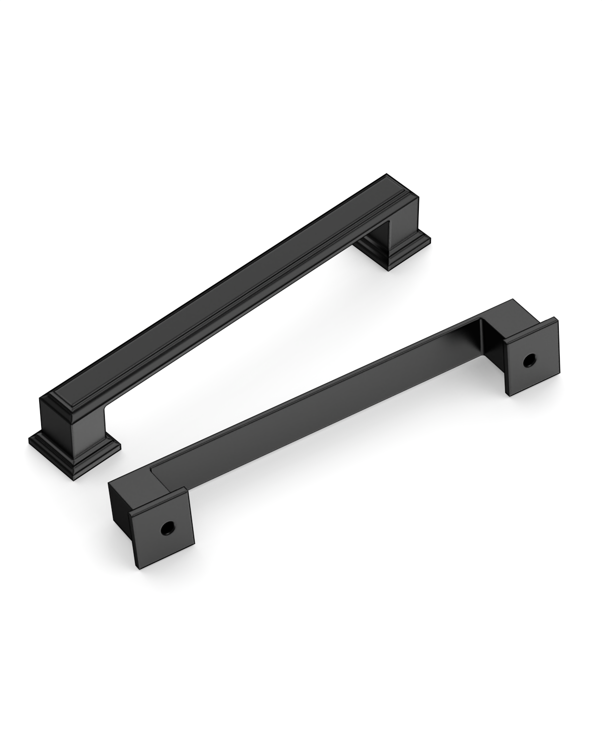 DESIGN2044 Heavy-Duty Transitional Handles for White Cabinets & Shaker Drawers | 3-3/4" Cabinet Pulls, Brushed Gold