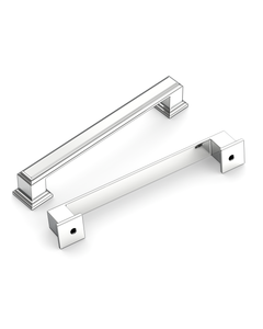 DESIGN2044 Heavy-Duty Transitional Handles for White Cabinets & Shaker Drawers | 3-3/4" Cabinet Pulls, Brushed Gold