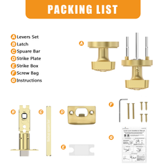 ZR12-212Z Brushed Gold Starburst Square Door Knobs with Beaded Rosette | Privacy Door Hardware