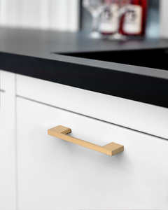 DESIGN2008 Slim Rectangular Handles for Flat Panel & Shaker Cabinets | 5" Pulls, Matte Black