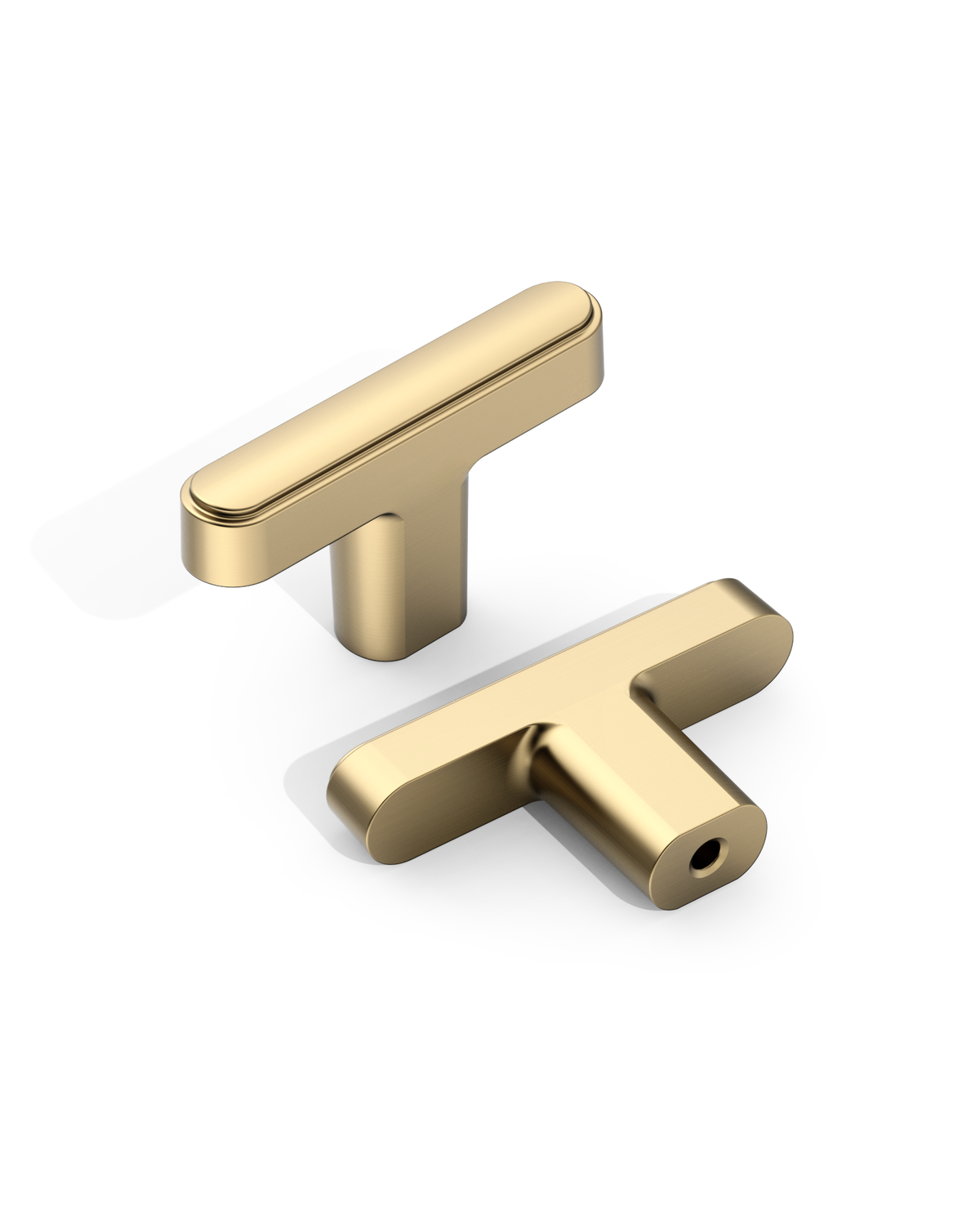 DESIGN2244 Modern Organic Inset Oval T-Bar Cabinet Knobs