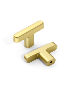 DESIGN2244 Modern Organic Inset Oval T-Bar Cabinet Knobs
