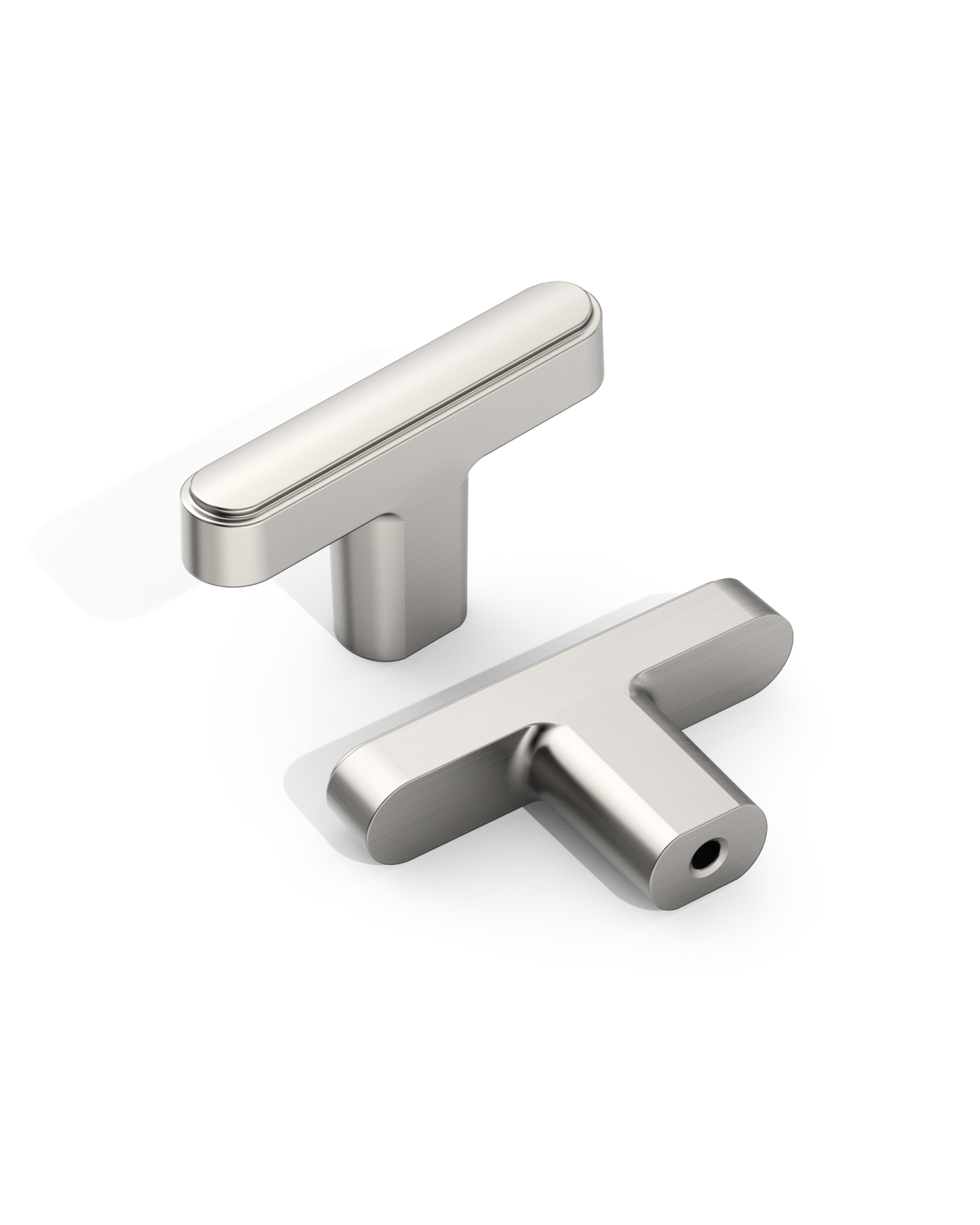 DESIGN2244 Modern Organic Inset Oval T-Bar Cabinet Knobs
