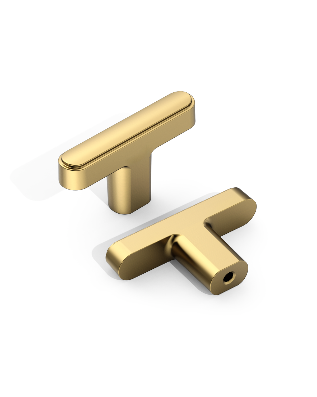 DESIGN2244 Modern Organic Inset Oval T-Bar Cabinet Knobs