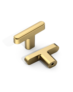 DESIGN2244 Modern Organic Inset Oval T-Bar Cabinet Knobs