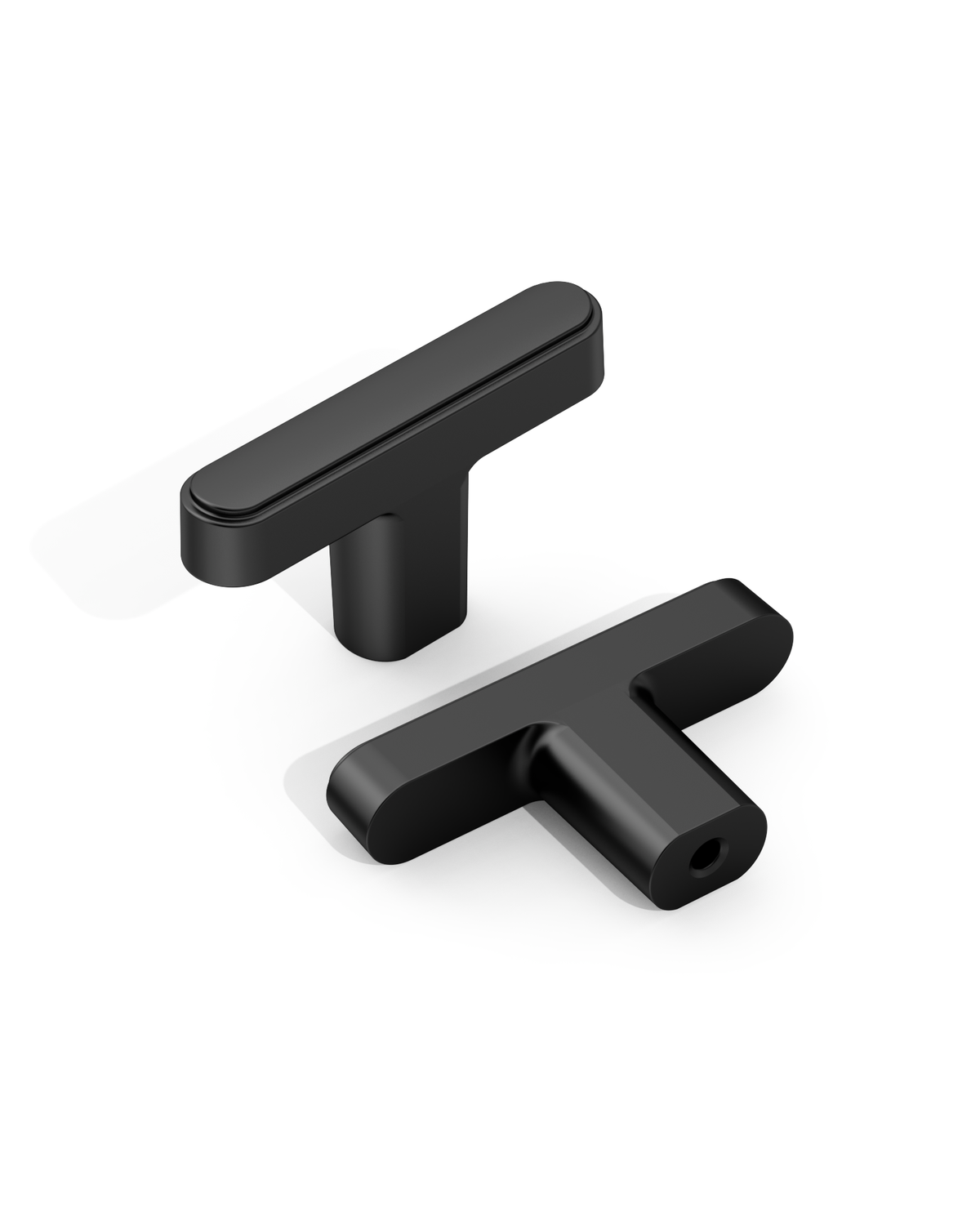 DESIGN2244 Modern Organic Inset Oval T-Bar Cabinet Knobs
