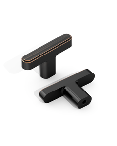 DESIGN2244 Modern Organic Inset Oval T-Bar Cabinet Knobs