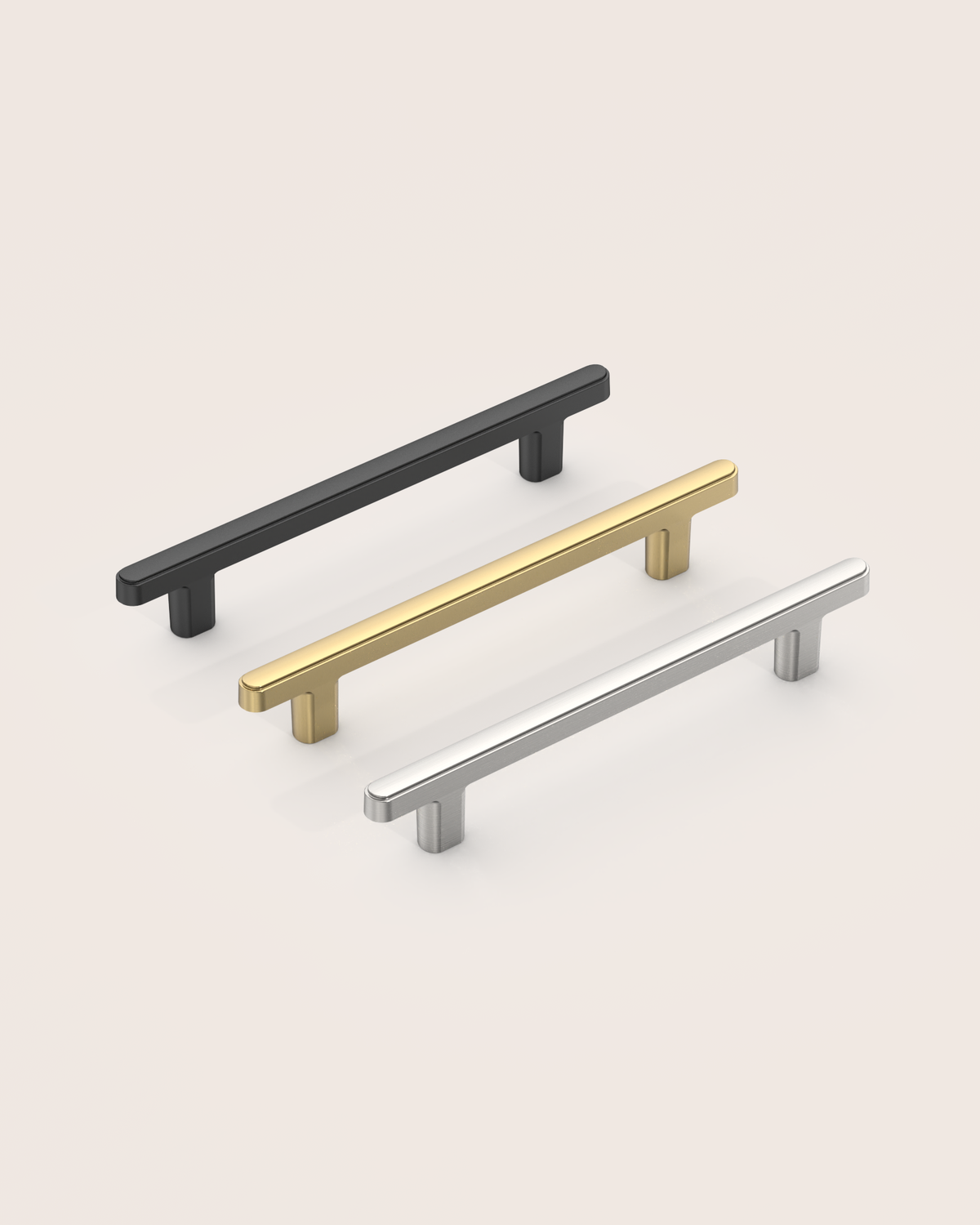 DESIGN2244 Soft Minimalist Flat Bar Cabinet Pulls