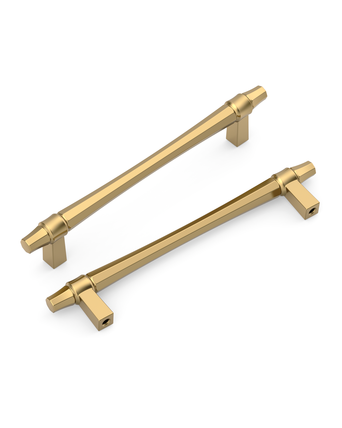 DESIGN2247 Champagne Bronze Collared Cabinet Handles - Heavy-Duty Geometric Drawer Hardware | 5"