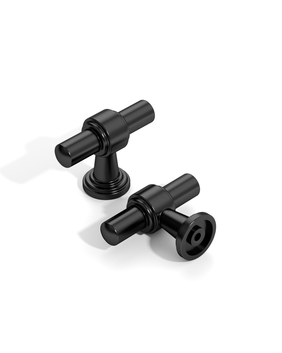 DESIGN2249 Modern Retro Stepped T-Bar Cabinet Knobs