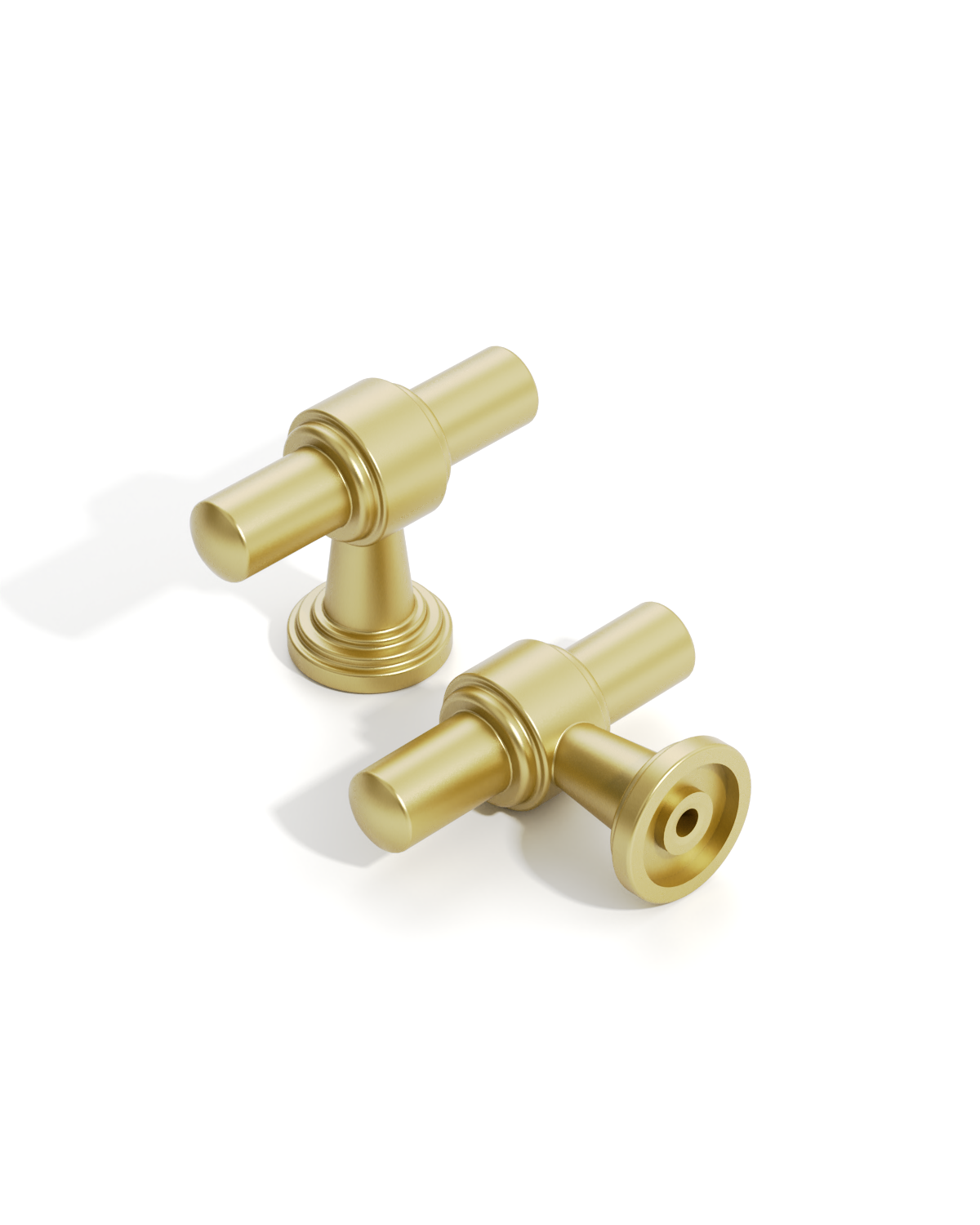 DESIGN2249 Modern Retro Stepped T-Bar Cabinet Knobs