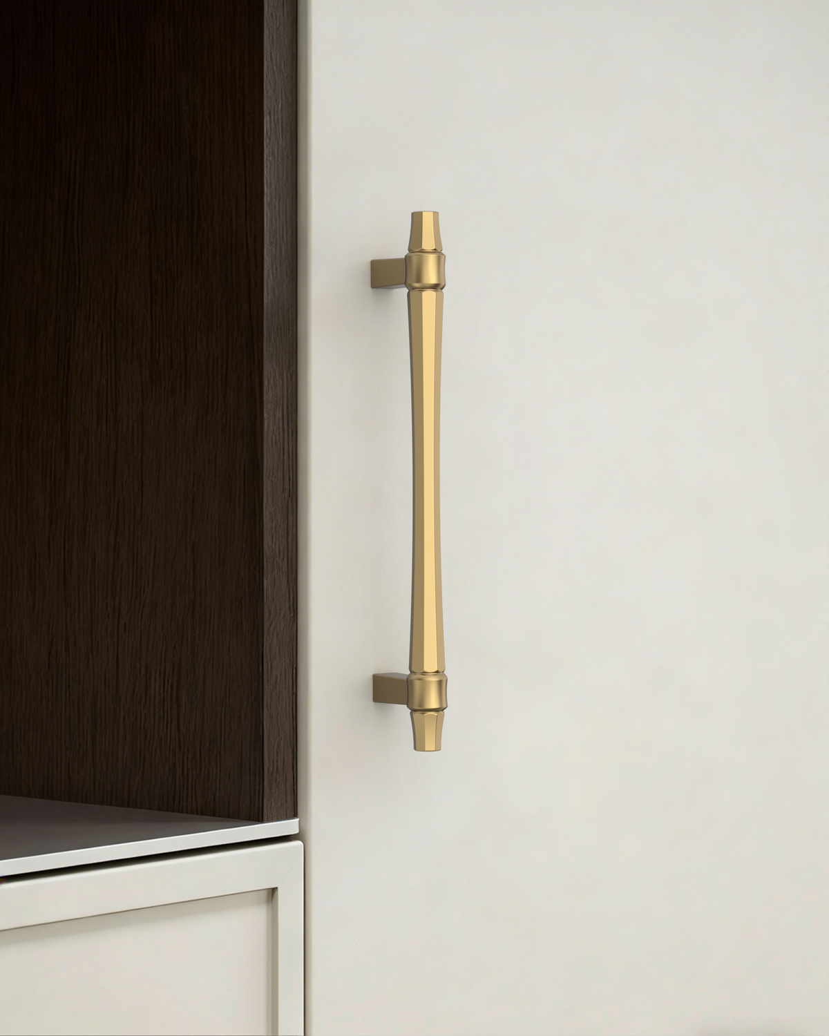 DESIGN2247 Champagne Bronze Collared Cabinet Handles - Heavy-Duty Geometric Drawer Hardware | 5"