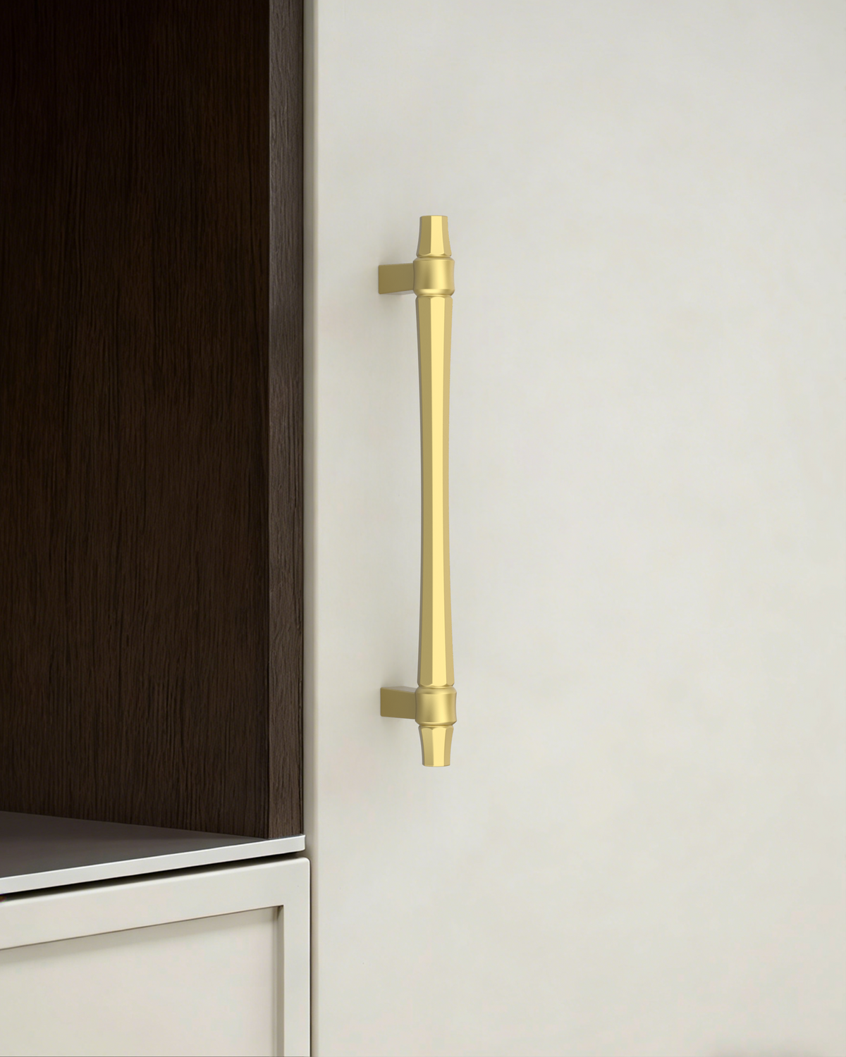 DESIGN2247 Champagne Bronze Collared Cabinet Handles - Heavy-Duty Geometric Drawer Hardware | 5"