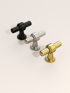 DESIGN2249 Modern Retro Stepped T-Bar Cabinet Knobs