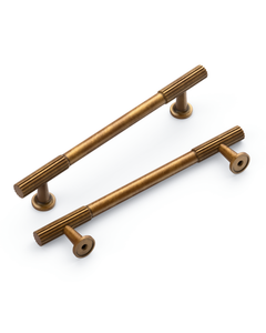 DESIGN2250 Oil Rubbed Bronze Knurled Pulls for Vintage Kitchens | 6-1/4" / 160mm Hole Center