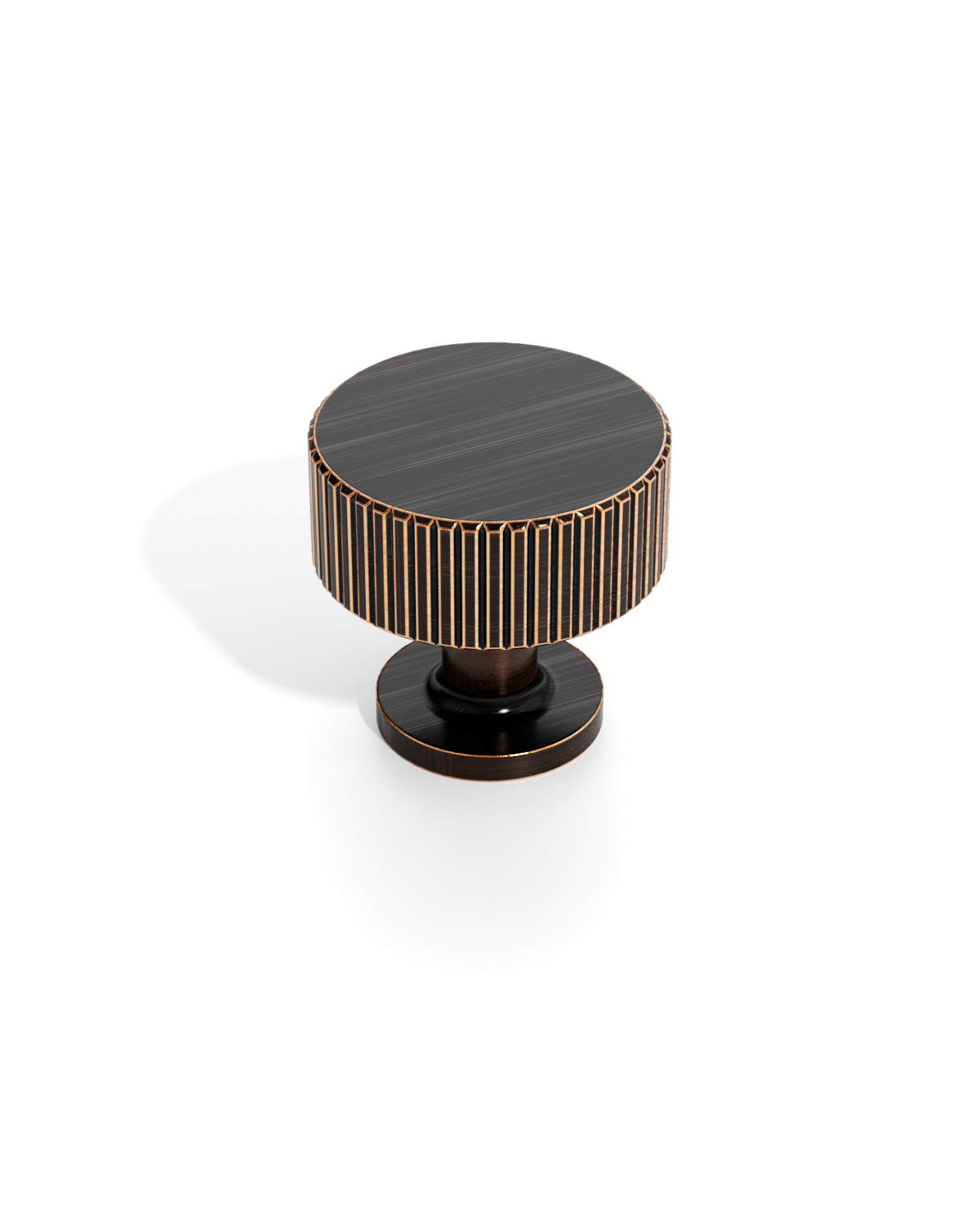 DESIGN2250 Oil Rubbed Bronze Knurled Cylinder Knobs - Heavy-Duty Antique Dresser Hardware | 1" Wide