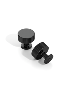 DESIGN2250 Oil Rubbed Bronze Knurled Cylinder Knobs - Heavy-Duty Antique Dresser Hardware | 1" Wide
