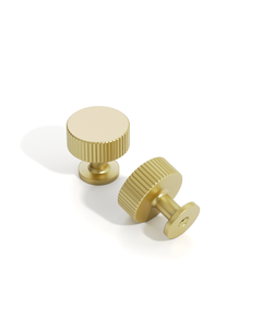 DESIGN2250 Oil Rubbed Bronze Knurled Cylinder Knobs - Heavy-Duty Antique Dresser Hardware | 1" Wide