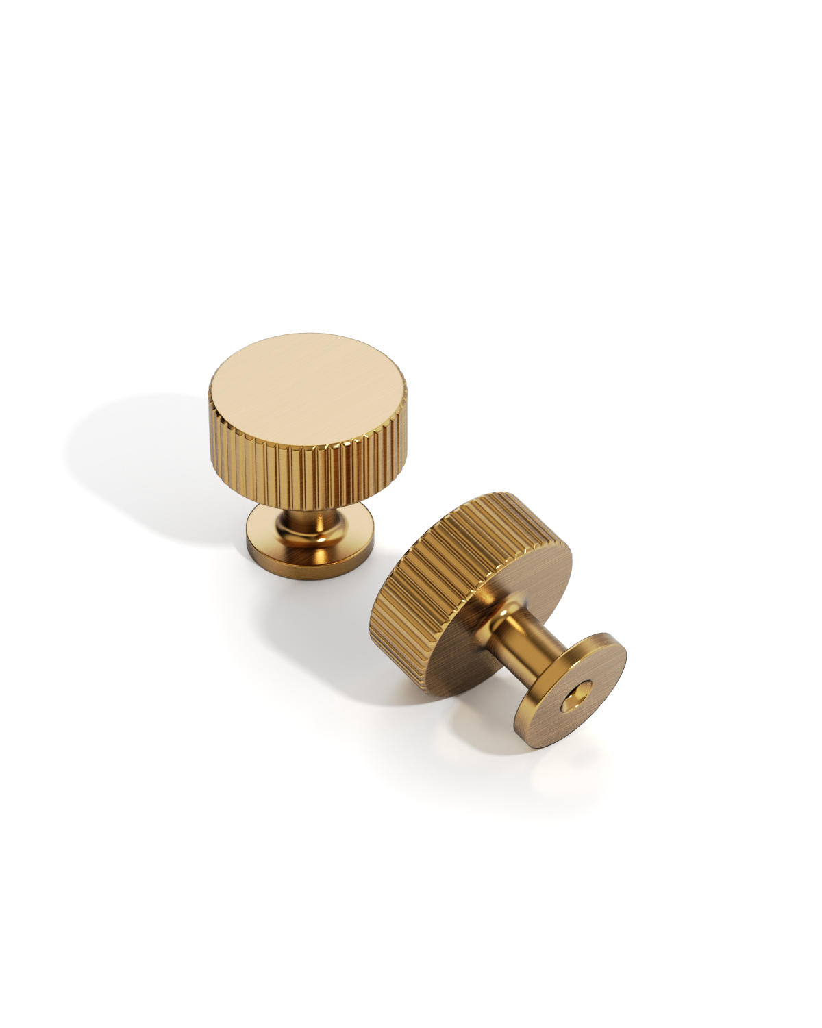 DESIGN2250 Oil Rubbed Bronze Knurled Cylinder Knobs - Heavy-Duty Antique Dresser Hardware | 1" Wide