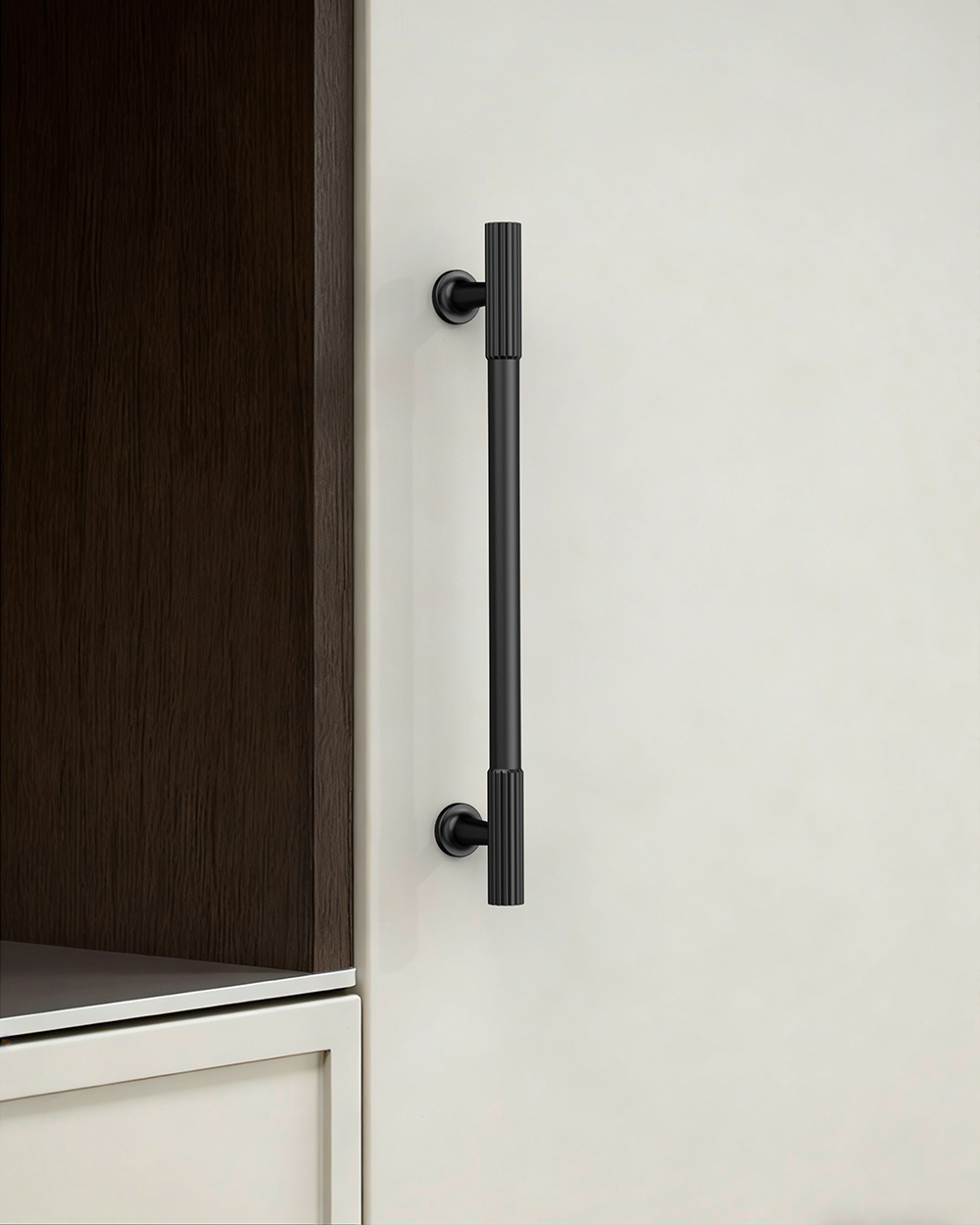 DESIGN2250 Oil Rubbed Bronze Knurled Pulls for Vintage Kitchens | 6-1/4" / 160mm Hole Center