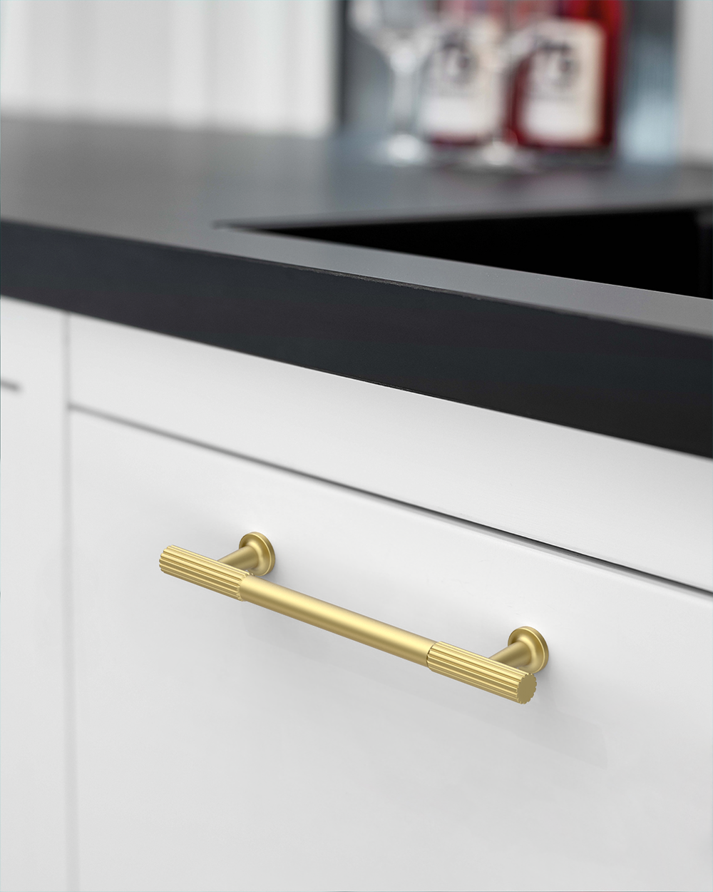 DESIGN2250 Oil Rubbed Bronze Knurled Pulls for Vintage Kitchens | 6-1/4" / 160mm Hole Center