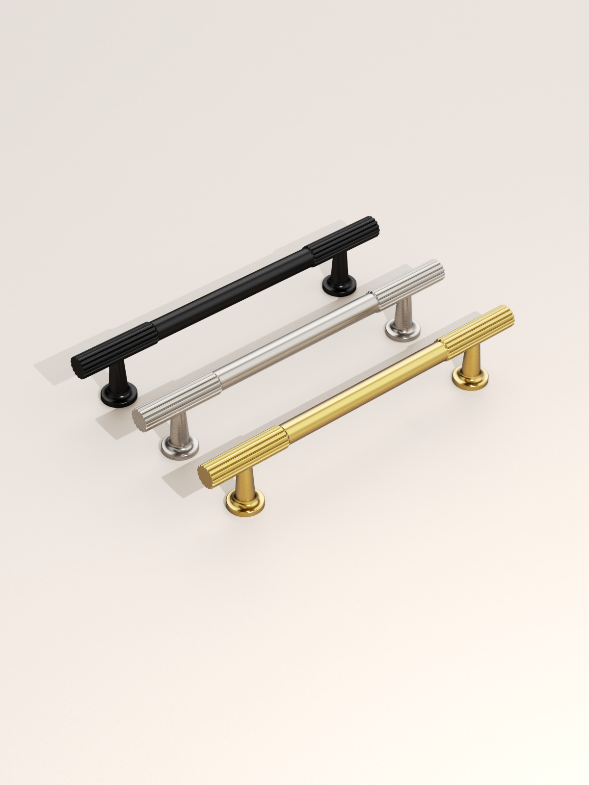 DESIGN2250 Oil Rubbed Bronze Knurled Pulls for Vintage Kitchens | 6-1/4" / 160mm Hole Center