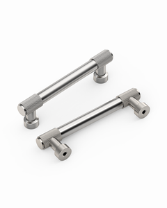 DESIGN4518 Brushed Gold Cabinet Pulls | Accent Knurled Handles for Modern Luxury Kitchens, 3-3/4"