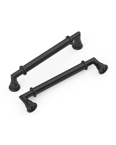 DESIGN2281 Brushed Satin Nickel Ridged Bar Pull for Industrial Kitchens | 5" Heavy-Duty Cabinet Handles