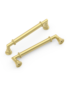 DESIGN2281 Brushed Satin Nickel Ridged Bar Pull for Industrial Kitchens | 5" Heavy-Duty Cabinet Handles