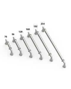 DESIGN2281 Brushed Satin Nickel Ridged Bar Pull for Industrial Kitchens | 5" Heavy-Duty Cabinet Handles